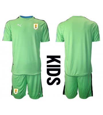 Uruguay Målmand Replika Babytøj Hjemmebanesæt Børn VM 2022 Kortærmet (+ Korte bukser)